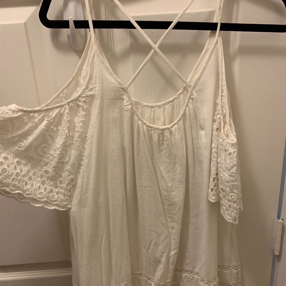 White Off the Shoulder Dress - Picture 2 of 2